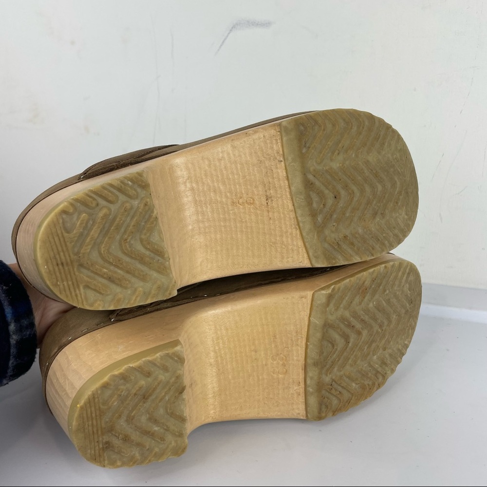 Brown Leather Clogs - image 12